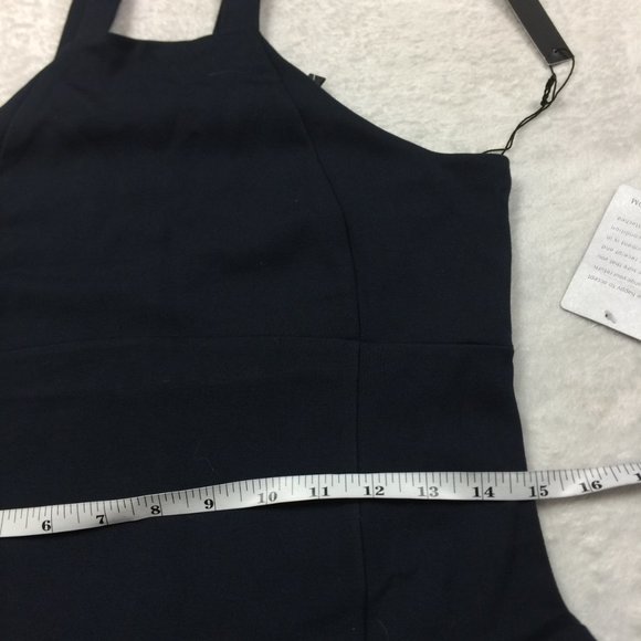 NWT Felicity and Coco Sheath Dress Sz L Womans Navy Knit Halter Neck Sleeveless - Picture 11 of 12